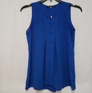 Rose & Olive blue sleeveless top, Small